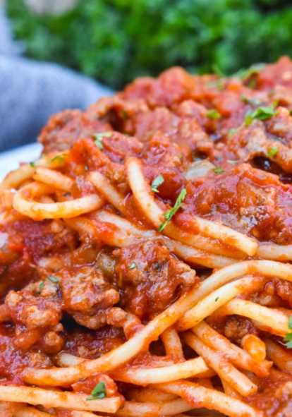 Healthy spaghetti recipe with ground beef