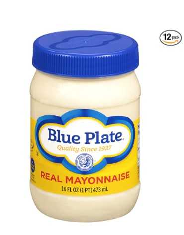 Blue Plate Real Mayonnaise, 16 Ounce Jar (Pack of 12)