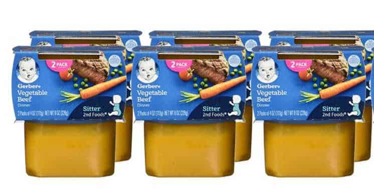 2. Gerber 2nd Foods, Vegetable and Beef Pureed Baby Food