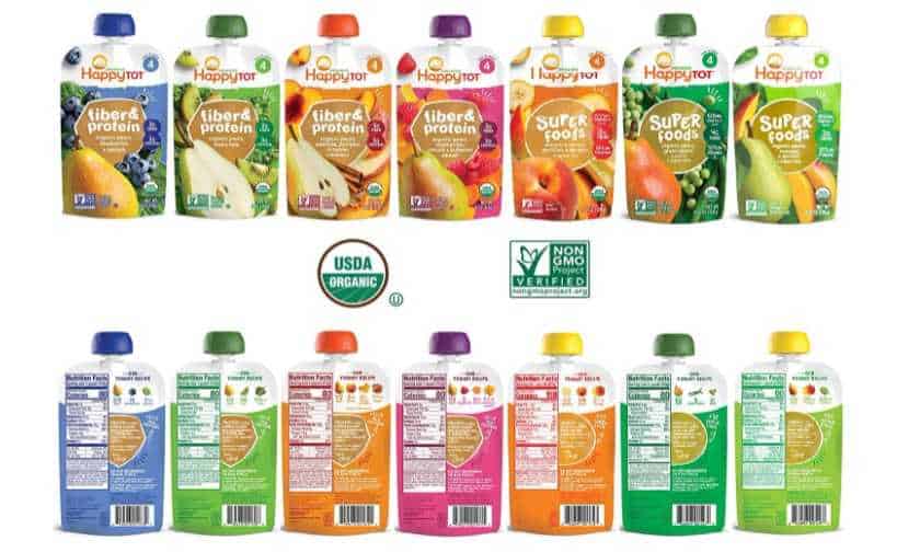 Happy Tot Organic Superfoods and Fiber & Protein Stage 4 Baby Food Assortment