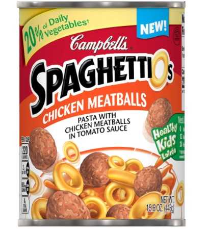 SpaghettiOs Pasta with Chicken Meatballs