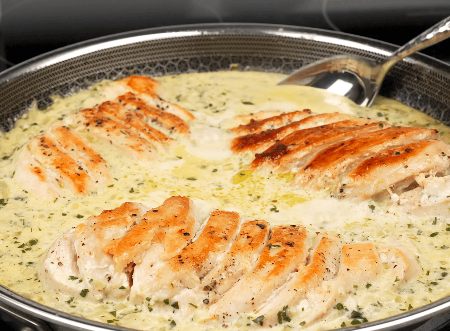 cooking chicken in pan