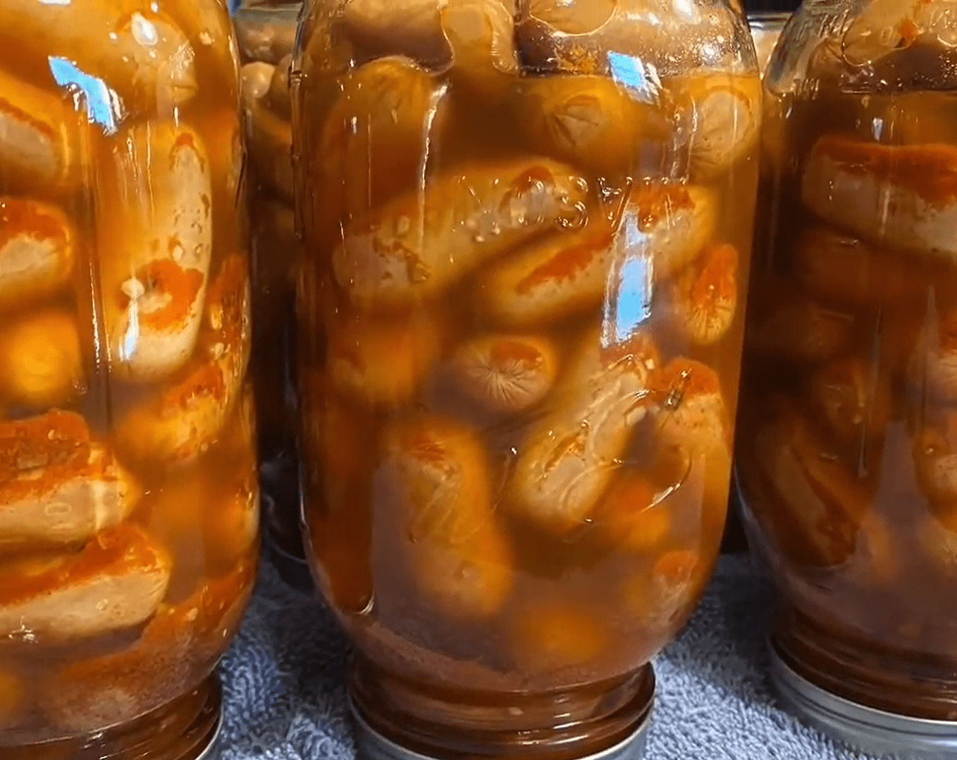 Pickled Sausages in a jar