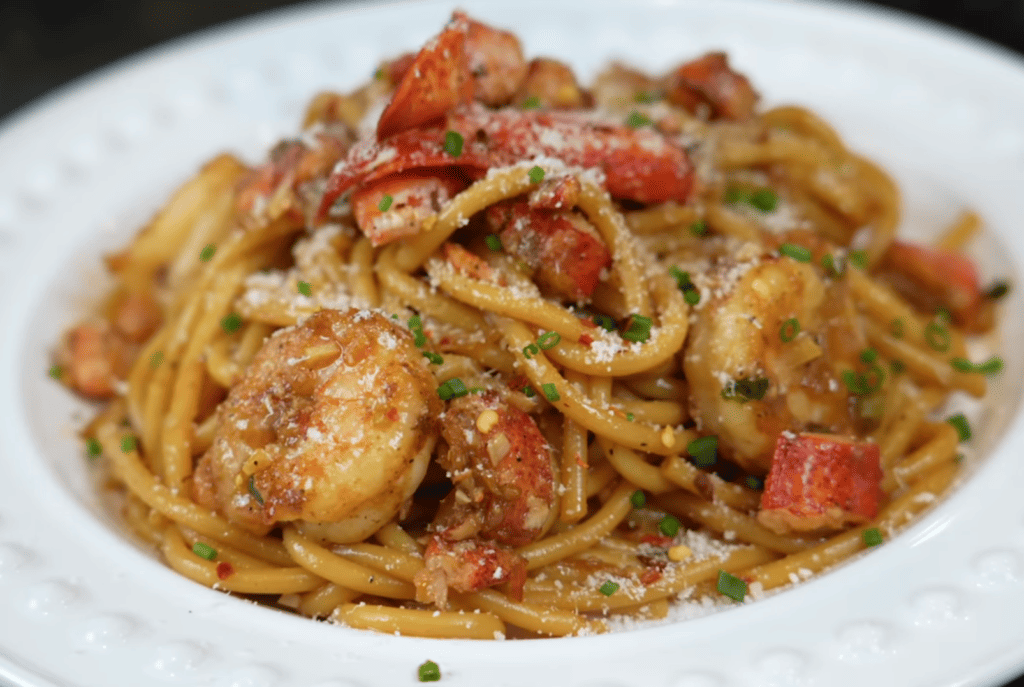 Yard house lobster garlic noodles